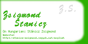 zsigmond stanicz business card