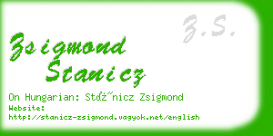 zsigmond stanicz business card